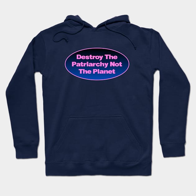 Destroy The Patriarchy Not The Planet - Feminist Hoodie by Football from the Left